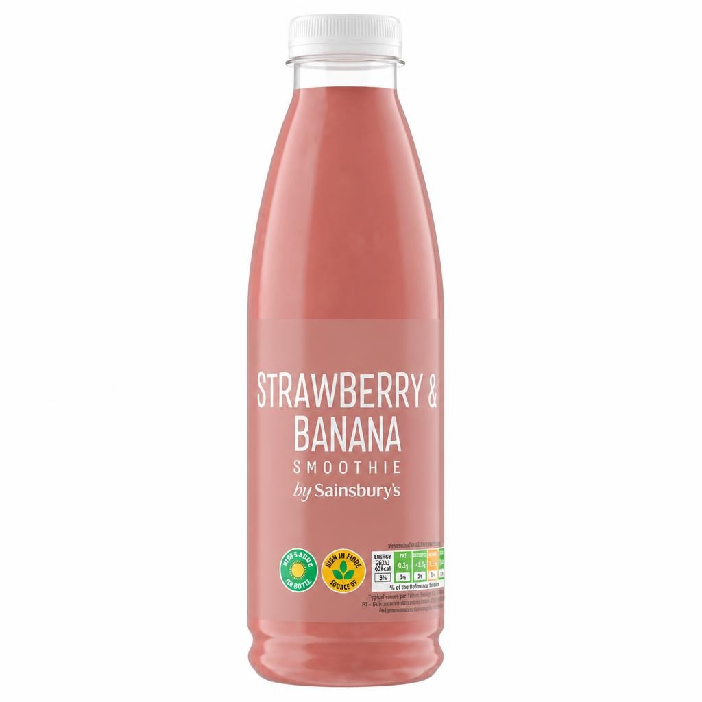 Sainsbury's Strawberry & Banana Smoothie 750ml