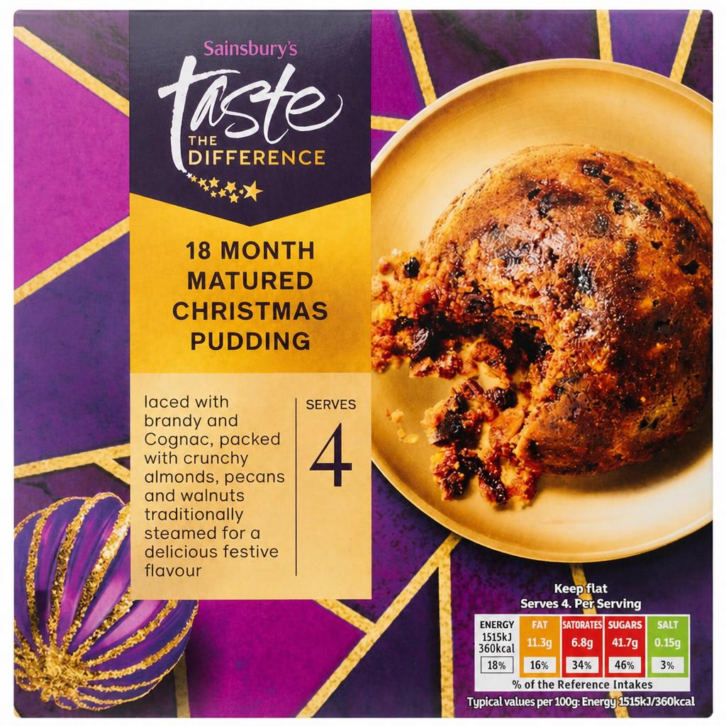 Sainsbury's 18 Month Matured Christmas Pudding, Taste the Difference 400g