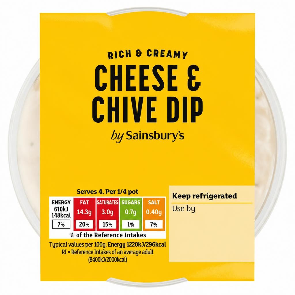 Sainsbury's Cheddar Cheese & Chive Dip 200g