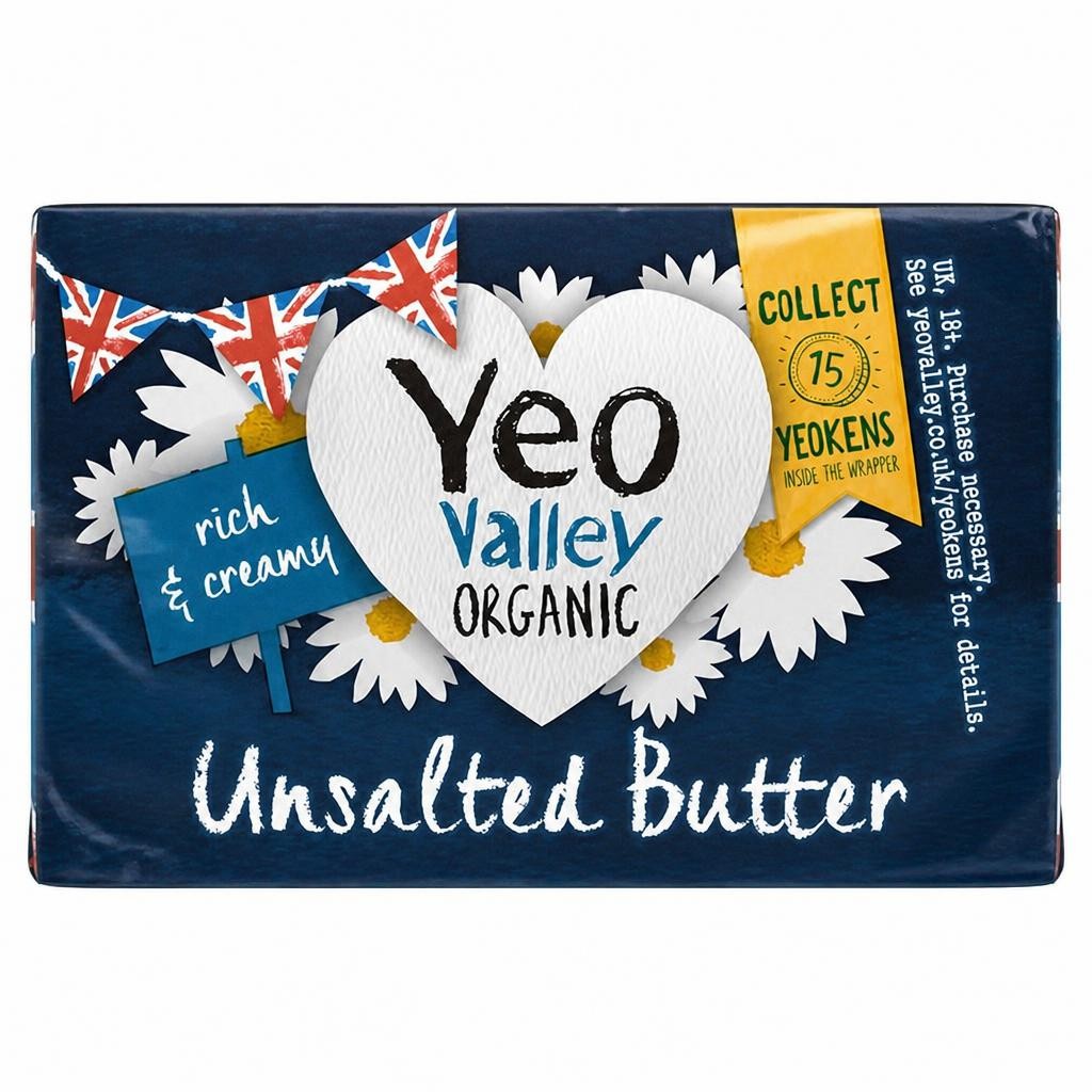 Yeo Valley Organic Unsalted Butter 200g