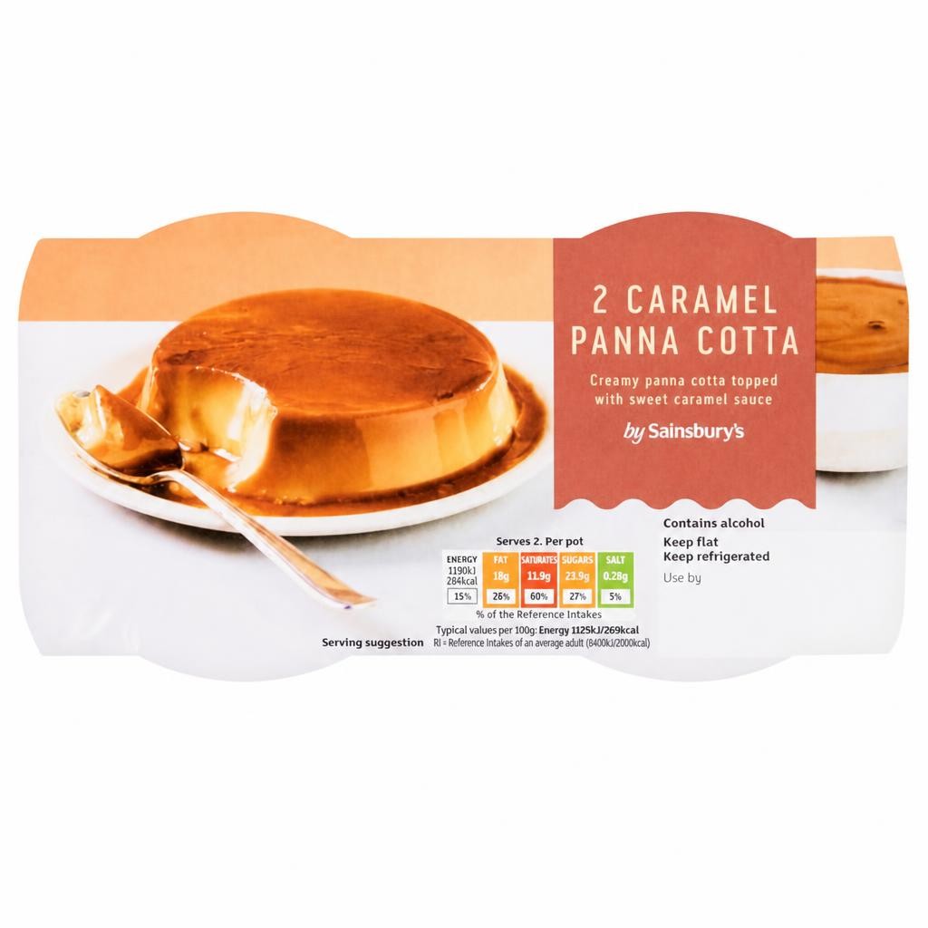 Sainsbury's Caramel Panna Cotta 2x120g