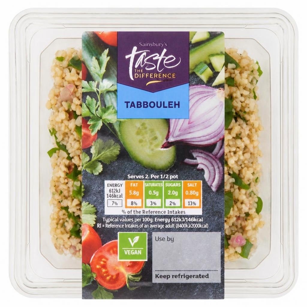 Sainsbury's Tabbouleh with Herb Roasted Garlic & Lemon Dressing, Taste the Difference 200g