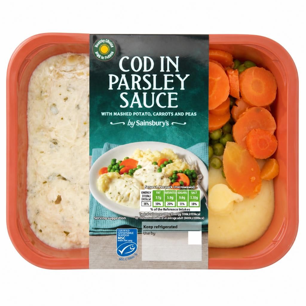 Sainsbury's Cod in Parsley Sauce 400g (Serves 1)
