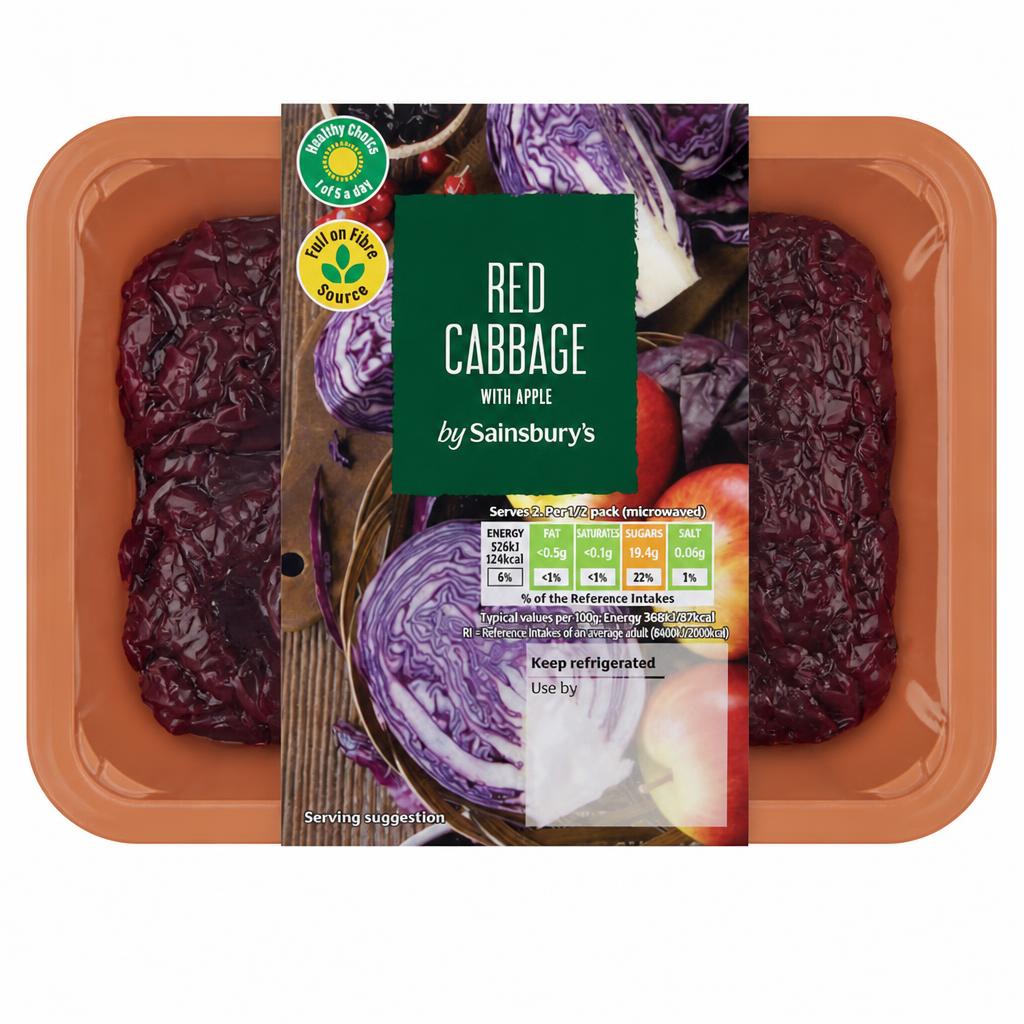 Sainsbury's Red Cabbage with Apple and Redcurrant Jelly 300g