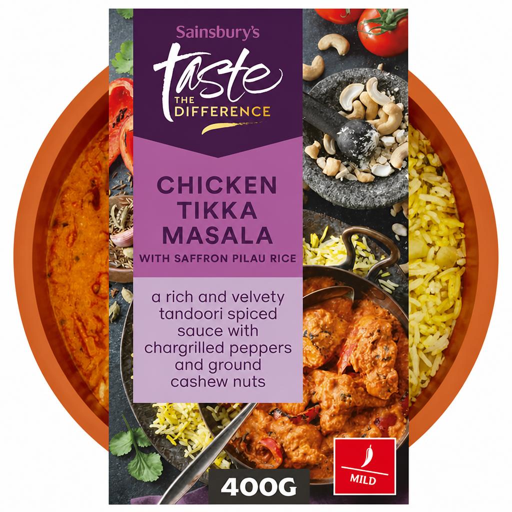 Sainsbury's Chicken Tikka Masala with Pilau Rice, Taste the Difference Ready Meal for 1 400g