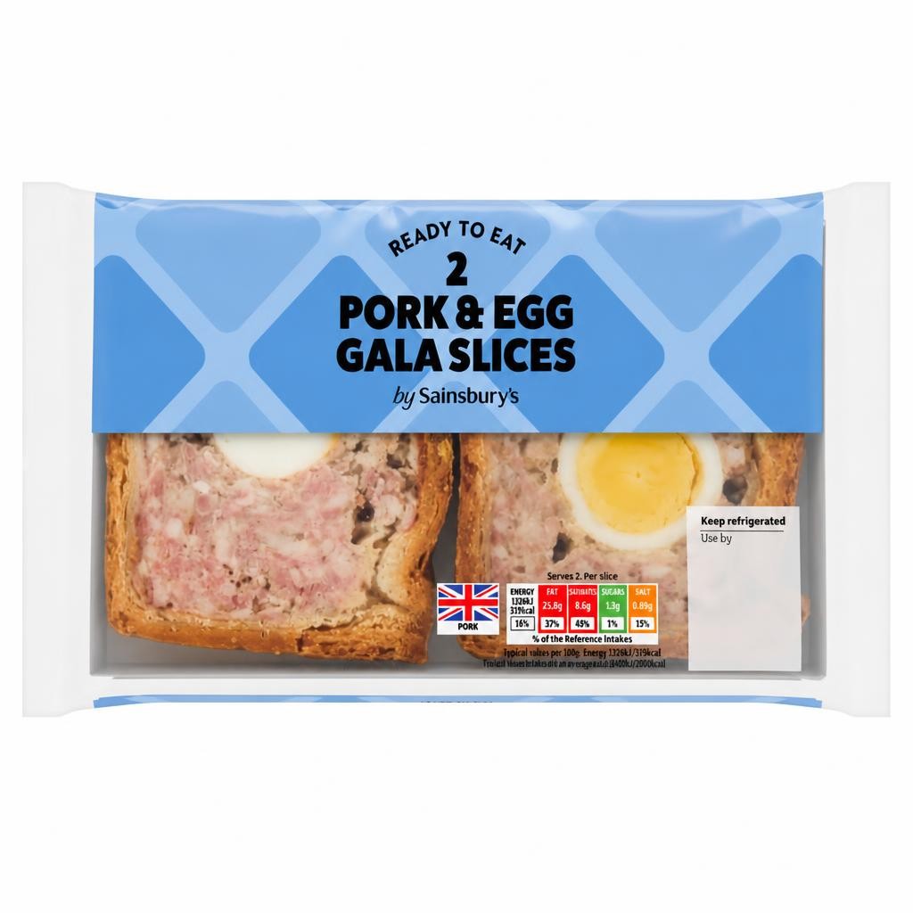 Sainsbury's Pork & Egg Gala Slices x2 250g