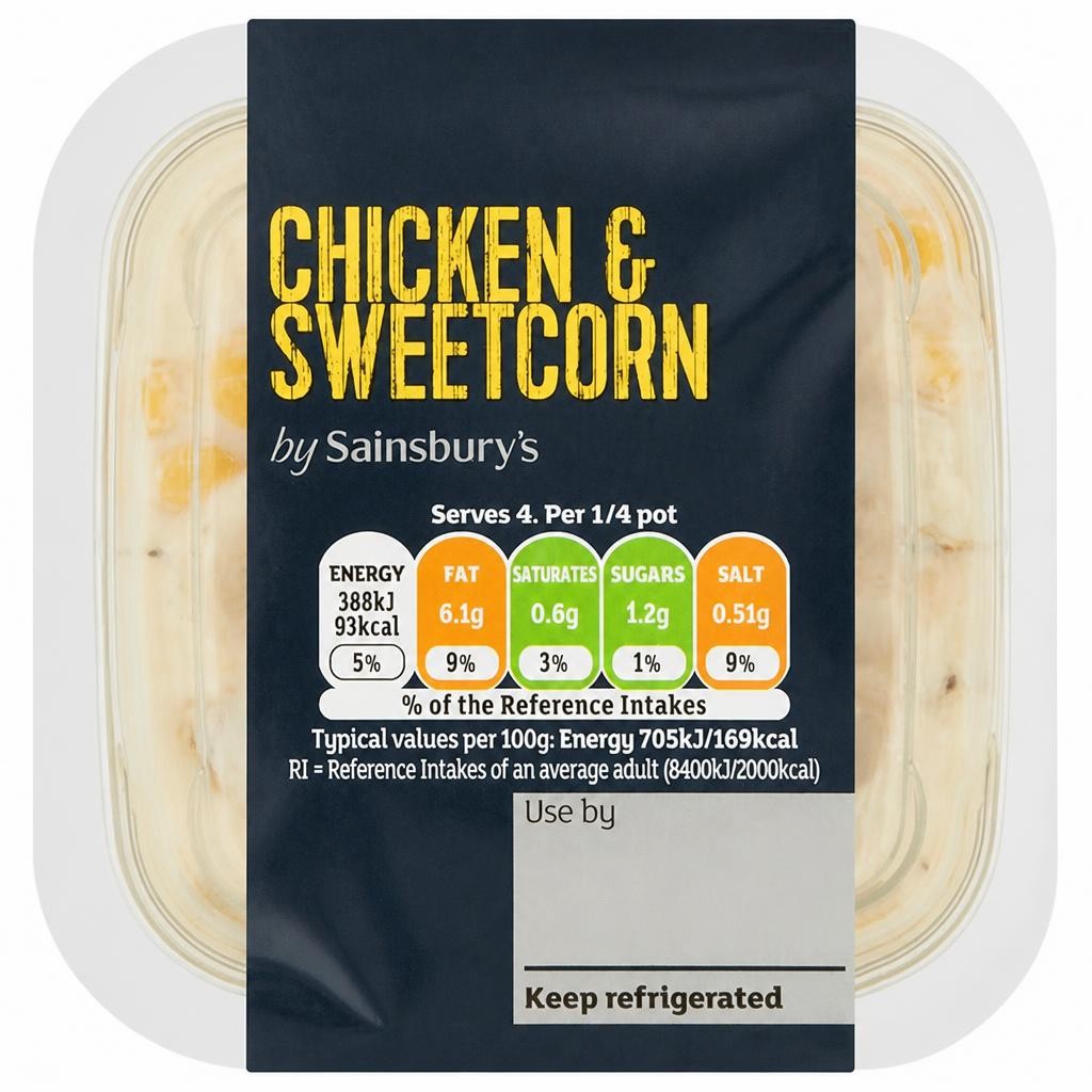 Sainsbury's Chicken & Sweetcorn Deli Filler 220g