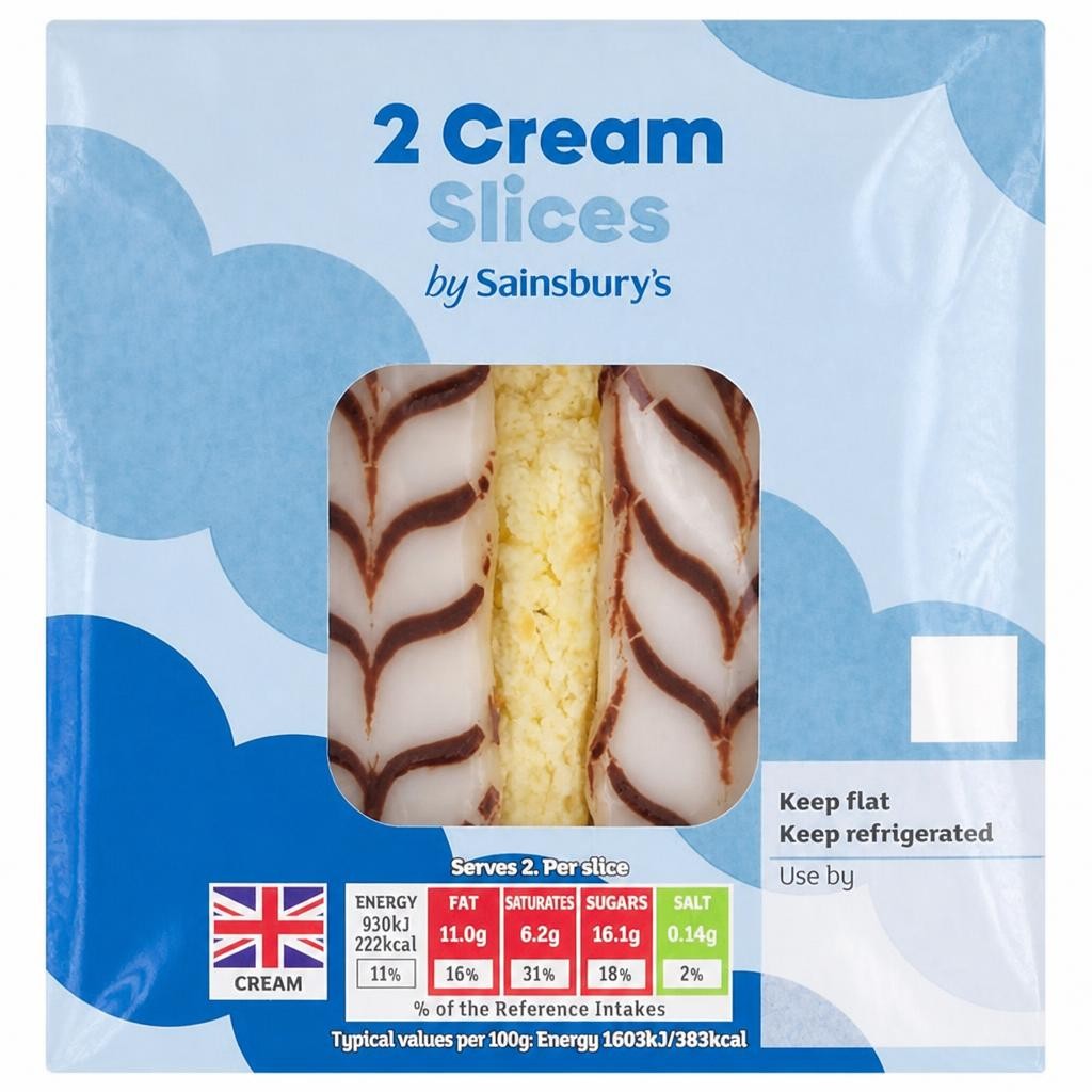 Sainsbury's Cream Slices 2x58g