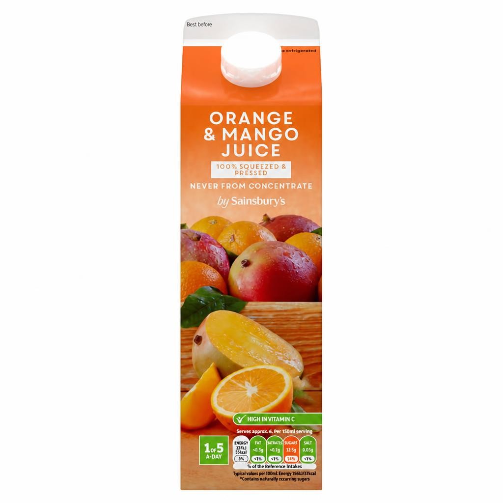 Sainsbury's Orange & Mango Juice, Not From Concentrate 1L