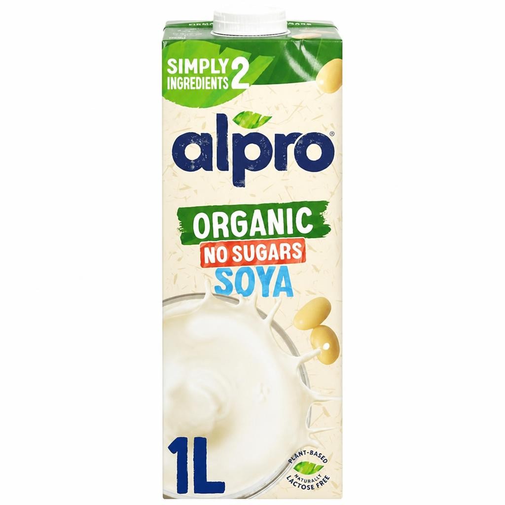 Alpro 1L Organic Soya No Sugars Long Life Dairy Free Drink