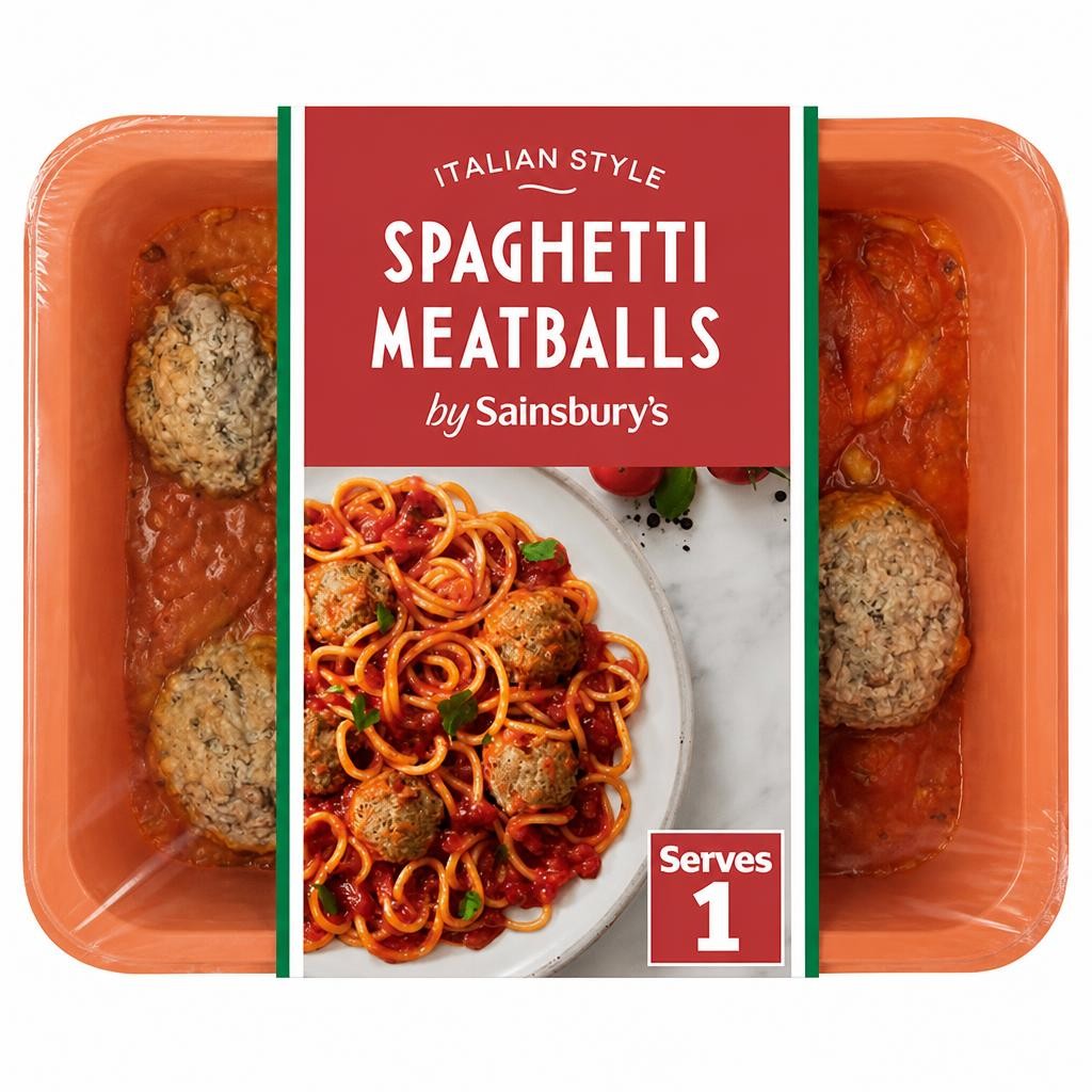 Sainsbury's Spaghetti Meatballs Ready Meal For 1 400g