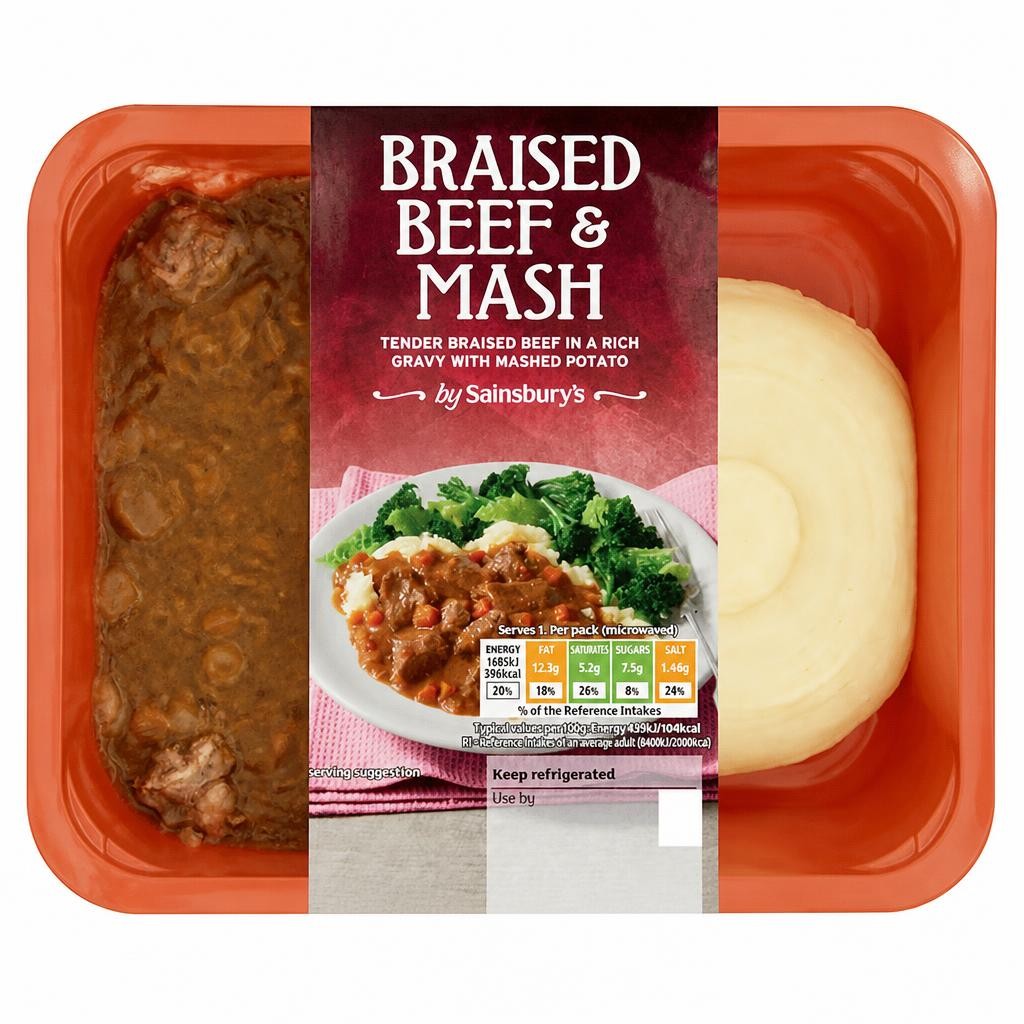 Sainsbury's Braised Beef & Mash 400g (Serves 1)