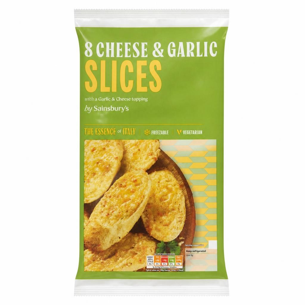 Sainsbury's Cheese & Garlic Slices x8 260g