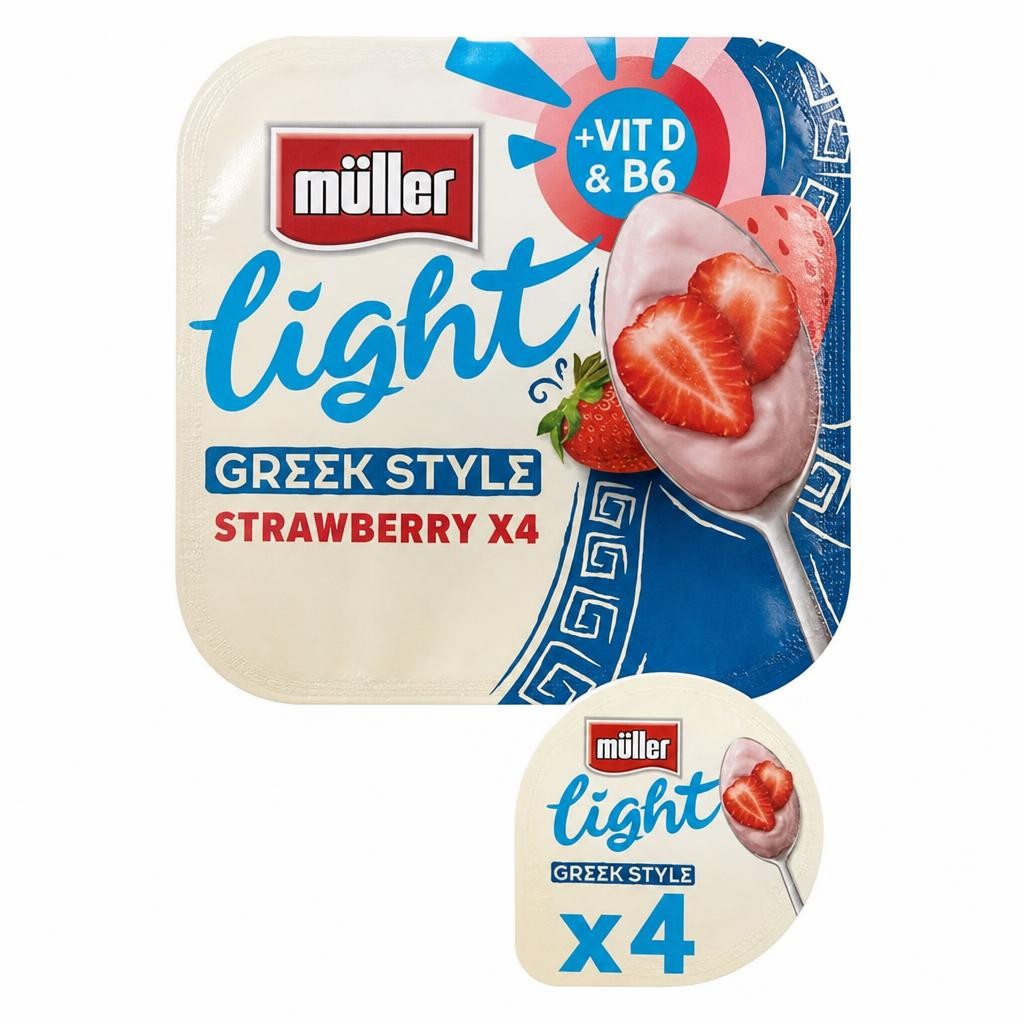 Müller Light Greek Style Sublime Strawberry Yogurt 4x115g