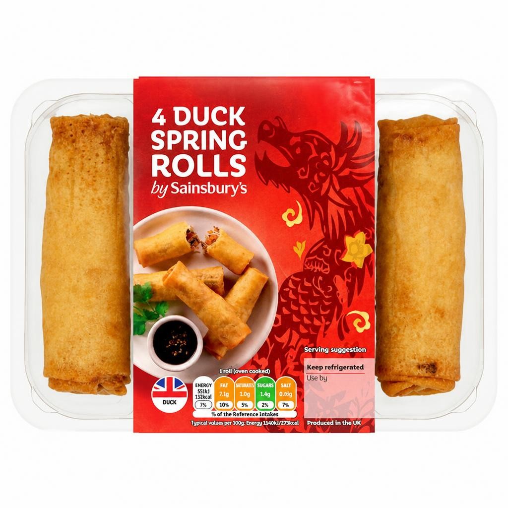 Sainsbury's Duck Spring Roll x4 200g