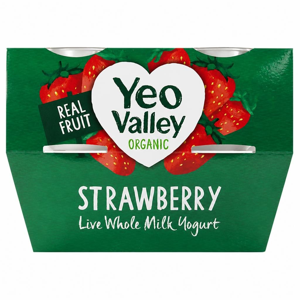 Yeo Valley Organic Strawberry 4x110g