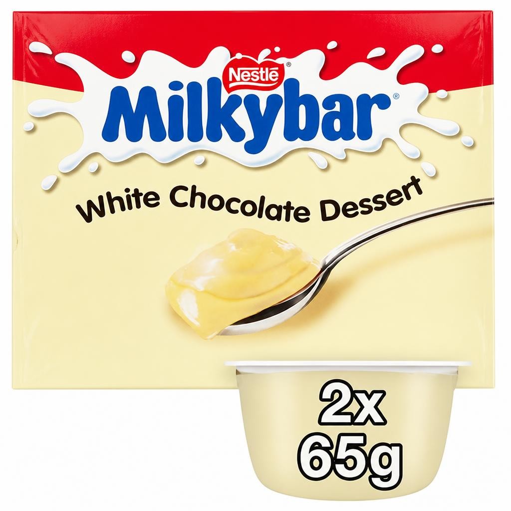 Milkybar Smooth & Creamy White Chocolate Dessert 2 x 65g