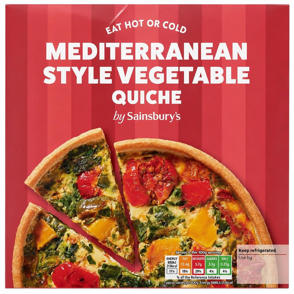 Sainsbury's Mediterranean Style Vegetable Quiche 400g