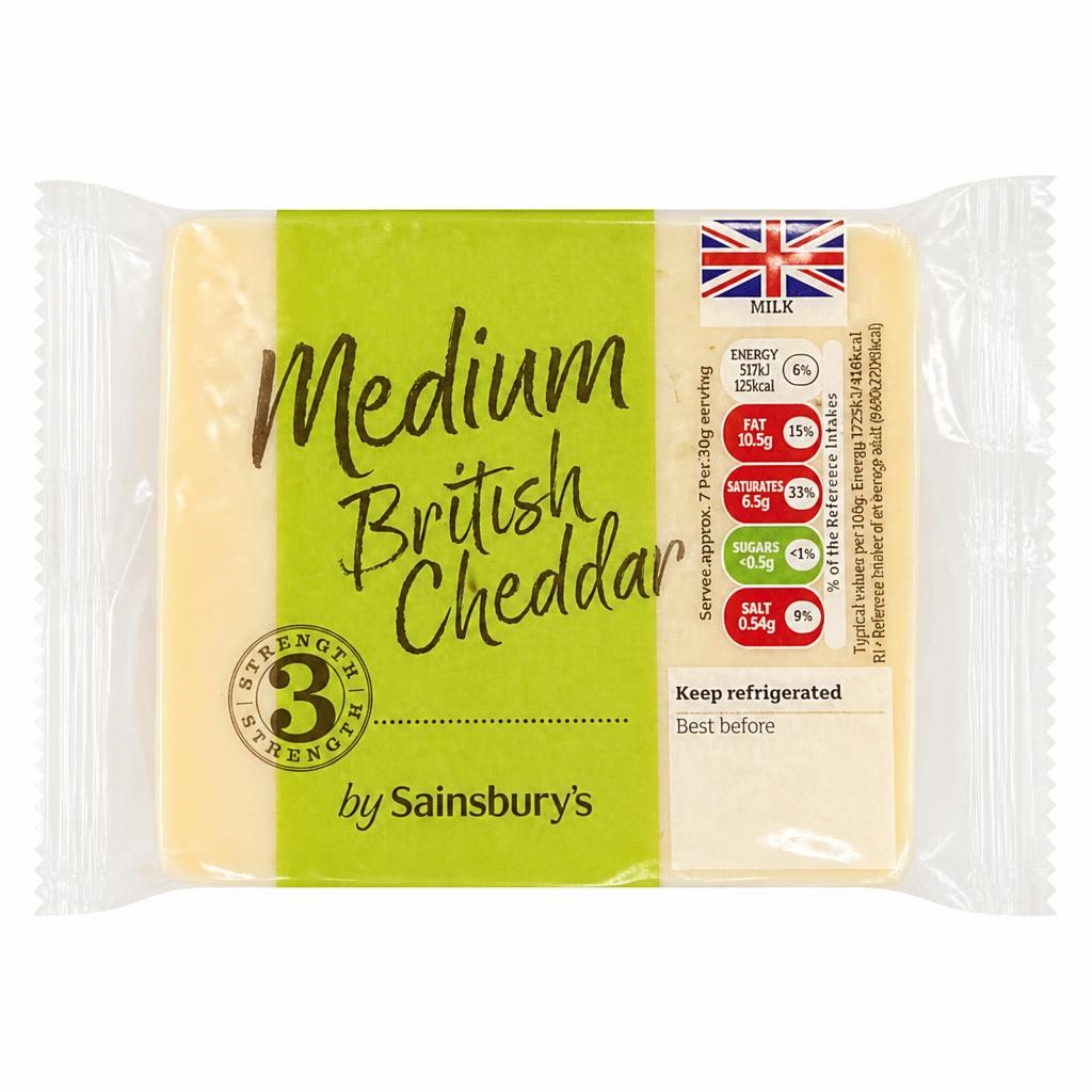 Sainsbury's Medium British Cheddar 220g