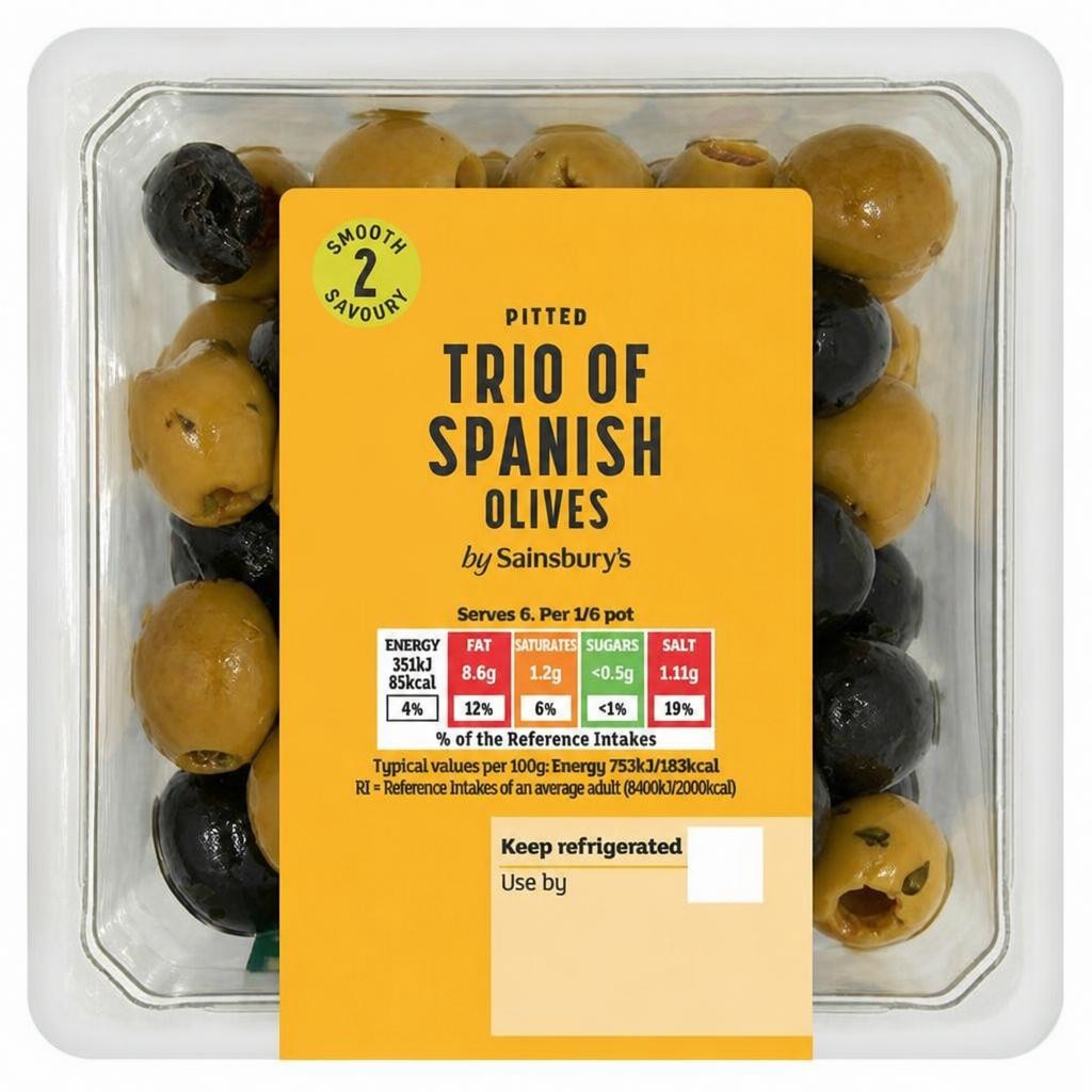 Sainsbury's Trio Of Spanish Olives 280g