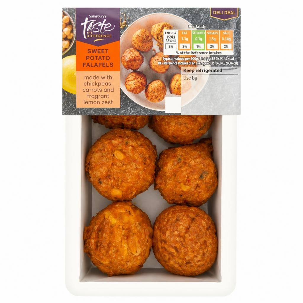 Sainsbury's Sweet Potato Falafels, Limited Edition, Taste the Difference 144g
