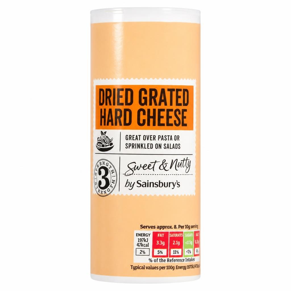 Sainsbury's Dried Grated Hard Cheese 80g