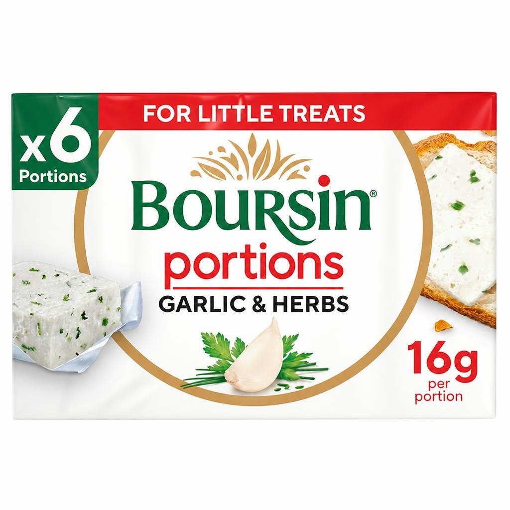 Boursin Garlic & Herb French Cheese Portions x6 96g