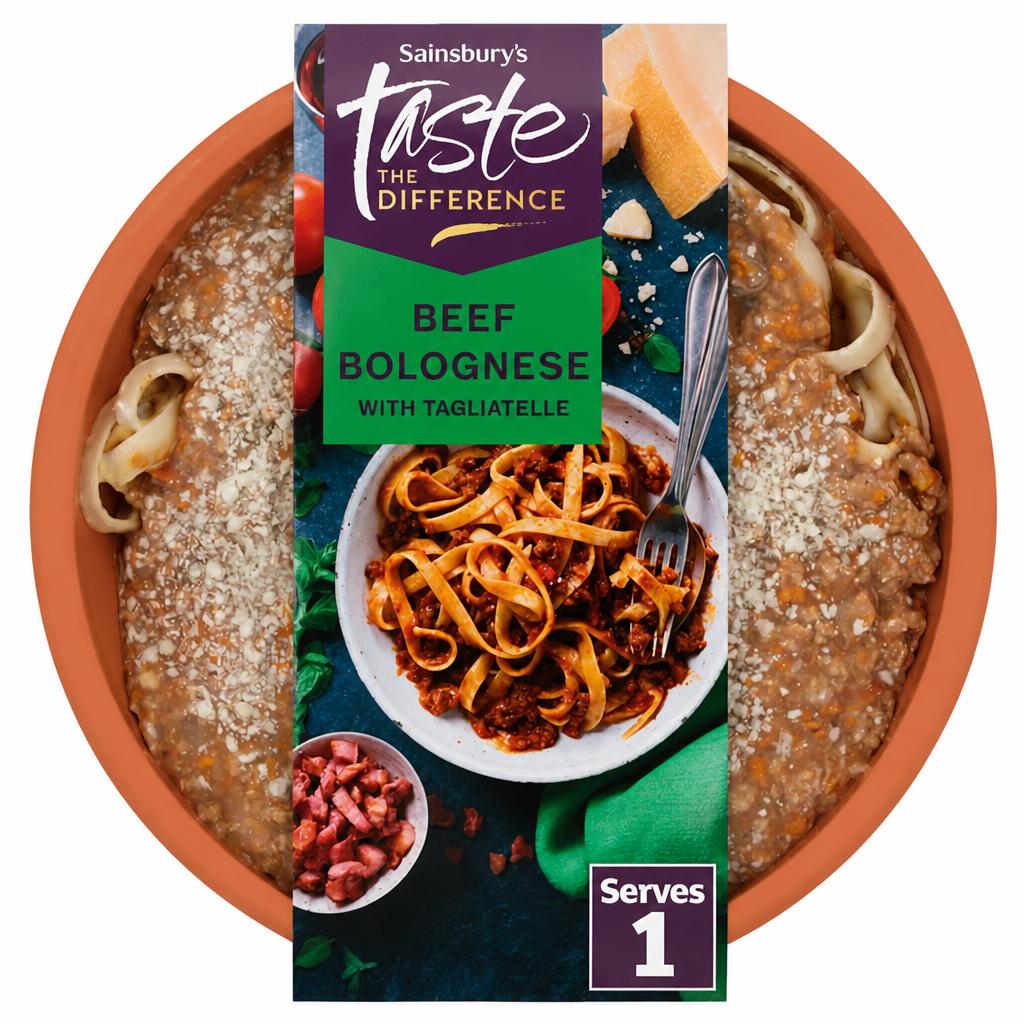 Sainsbury's Beef Bolognese with Tagliatelle Ready Meal For 1, Taste the Difference 400g