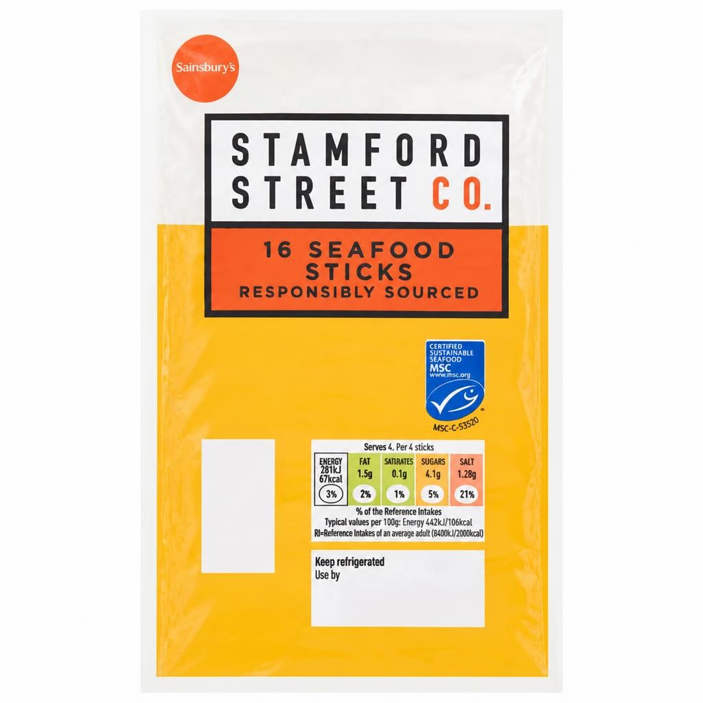 Stamford Street Co. MSC Seafood Sticks x16 250g