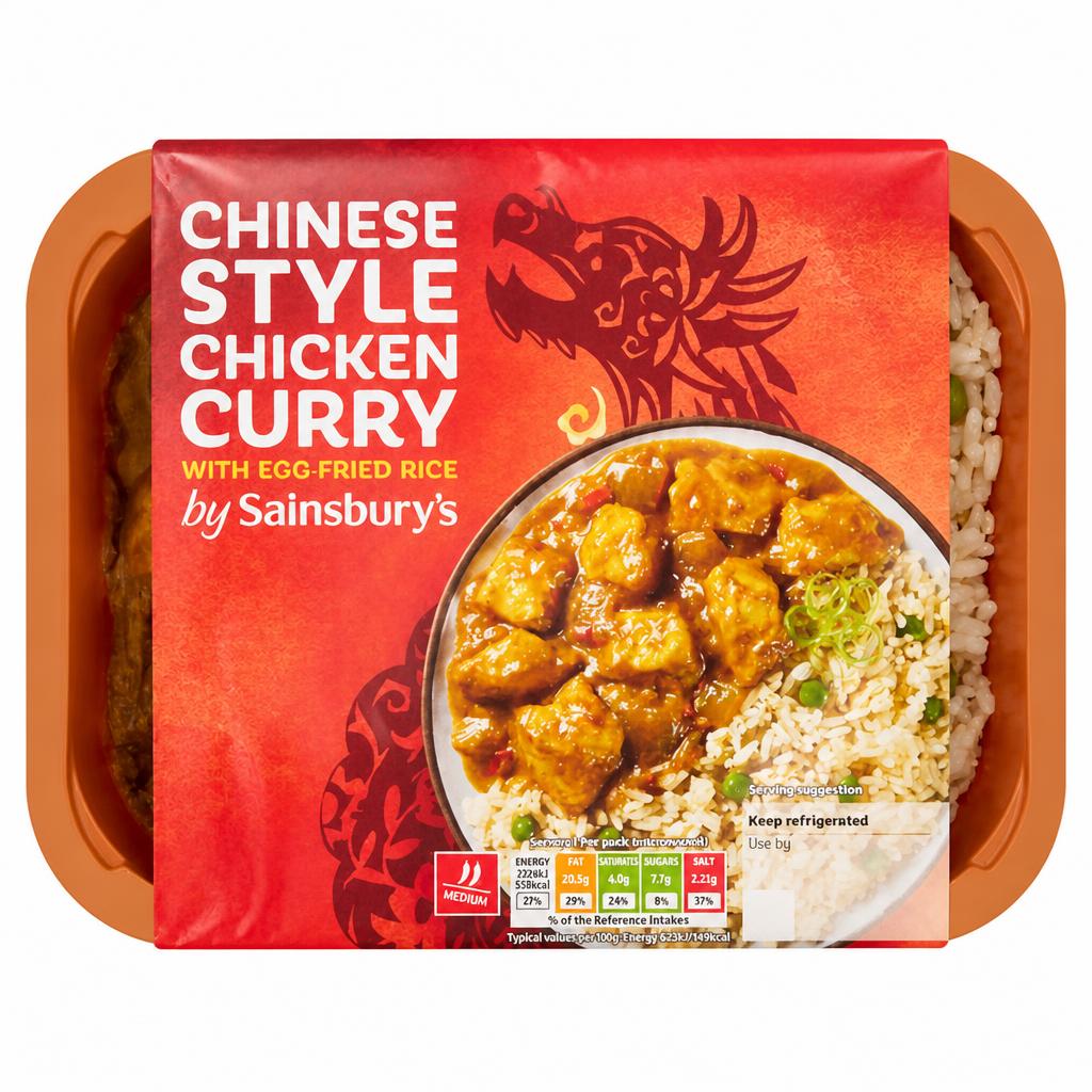 Sainsbury's Chinese Chicken Curry & Rice Ready Meal For 1 400g
