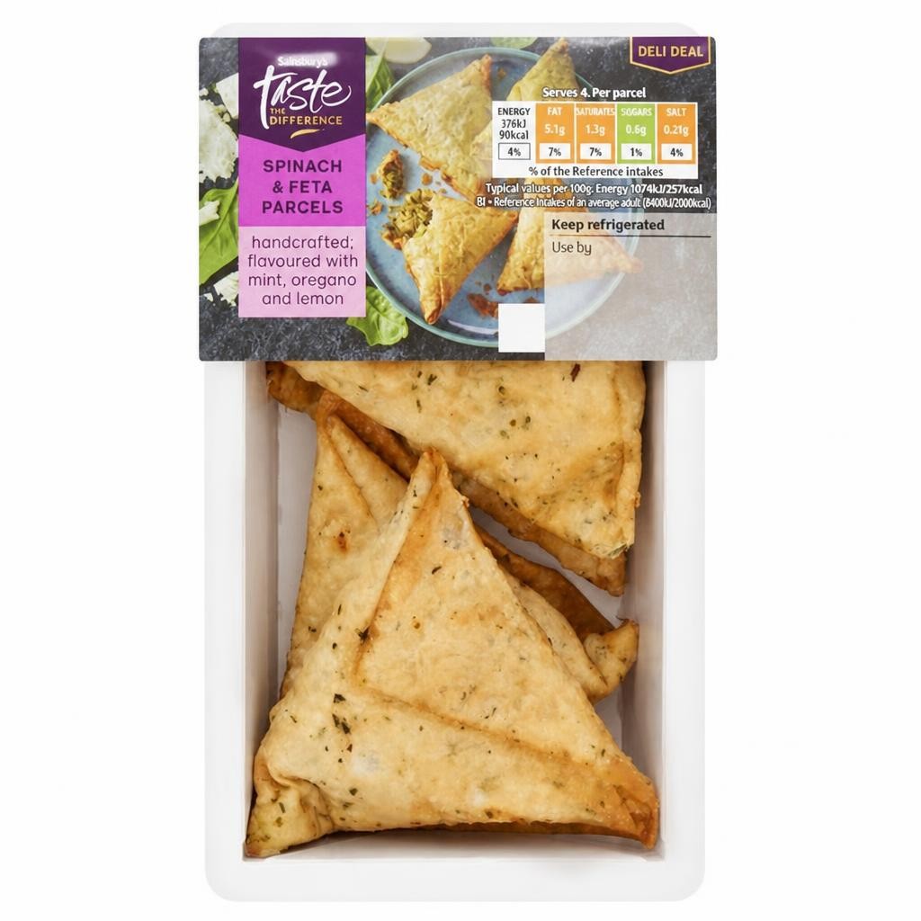 Sainsbury's Spinach & Feta Parcels Summer Edition, Taste the Difference 140g