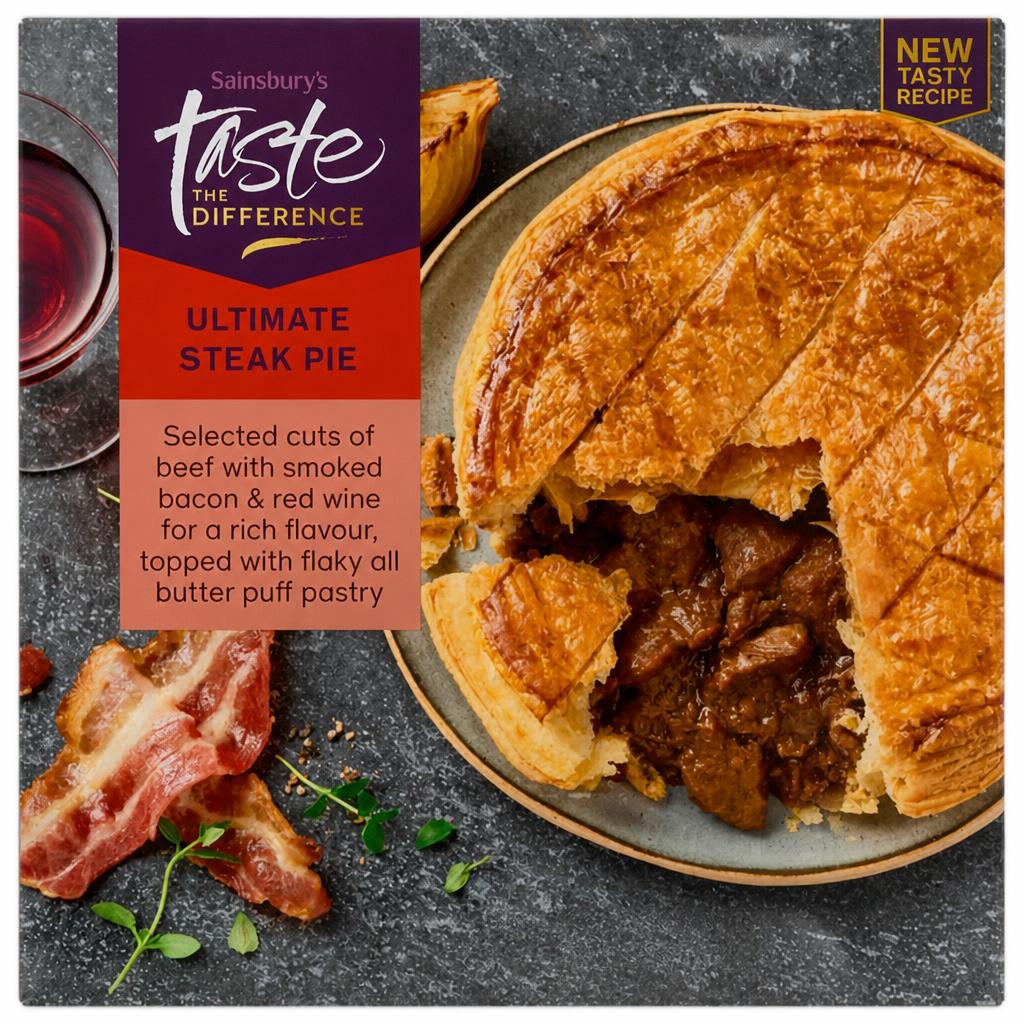 Sainsbury's Ultimate Steak Pie, Taste the Difference 500g