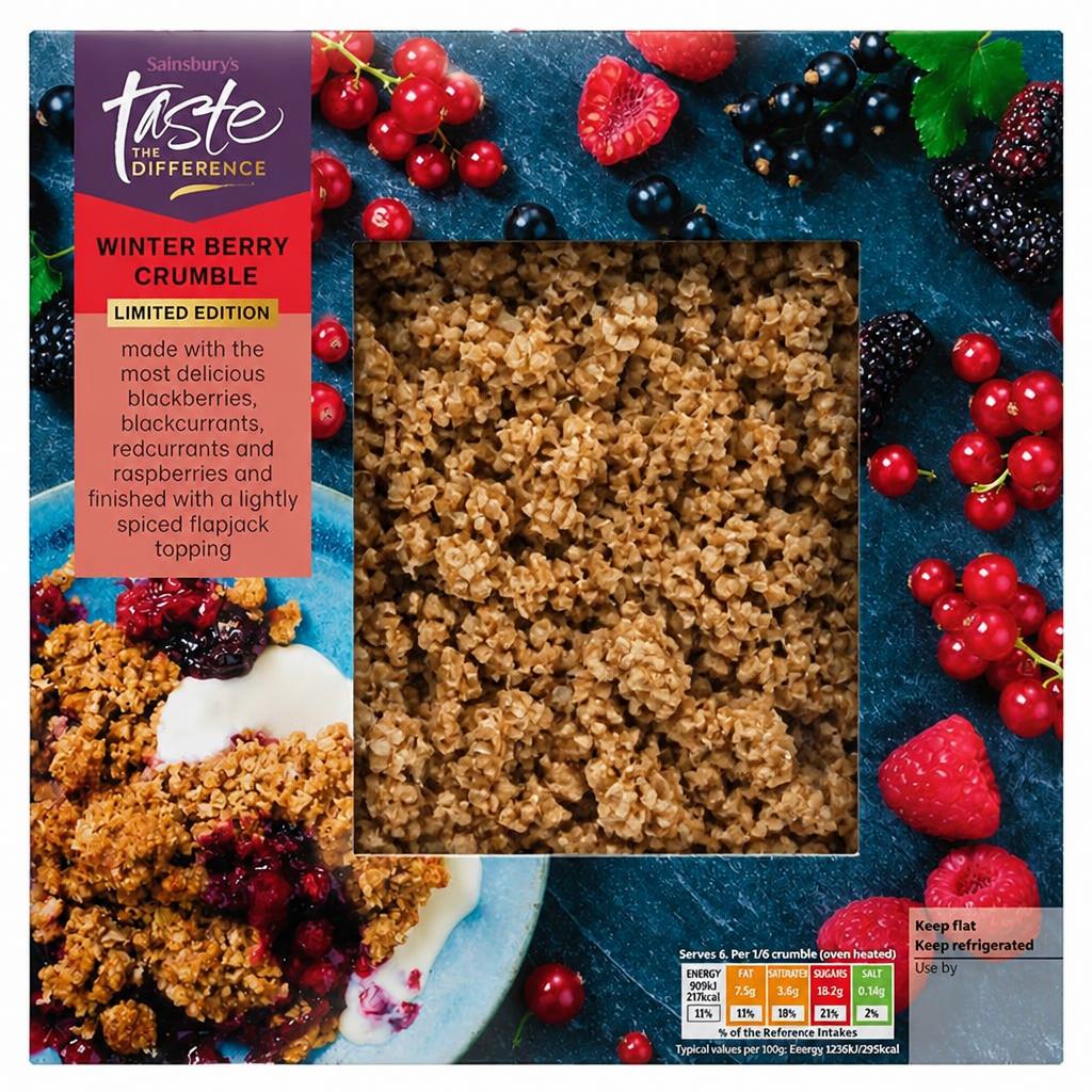 Sainsbury's Winter Berry Crumble, Limited Edition, Taste the Difference 500g