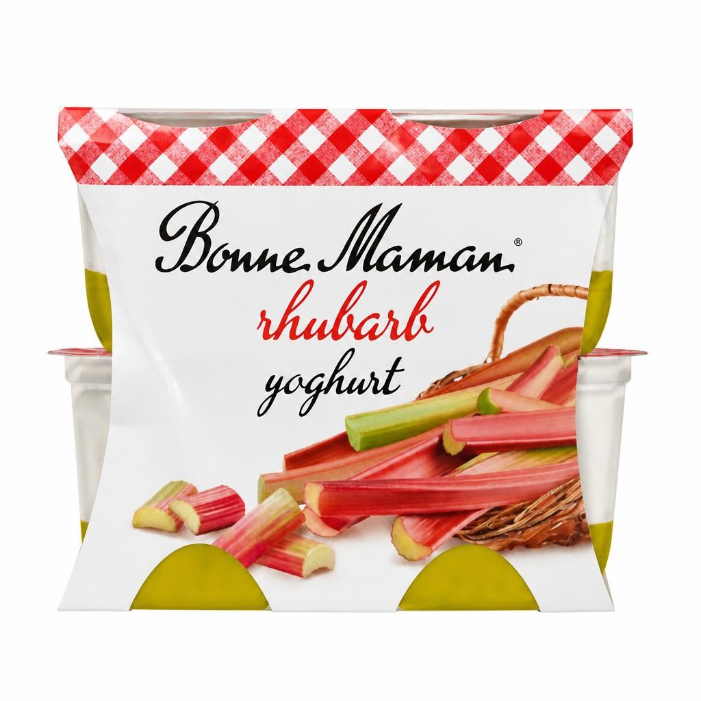 Bonne Maman Yoghurt with a Rhubarb Layer 4x115g