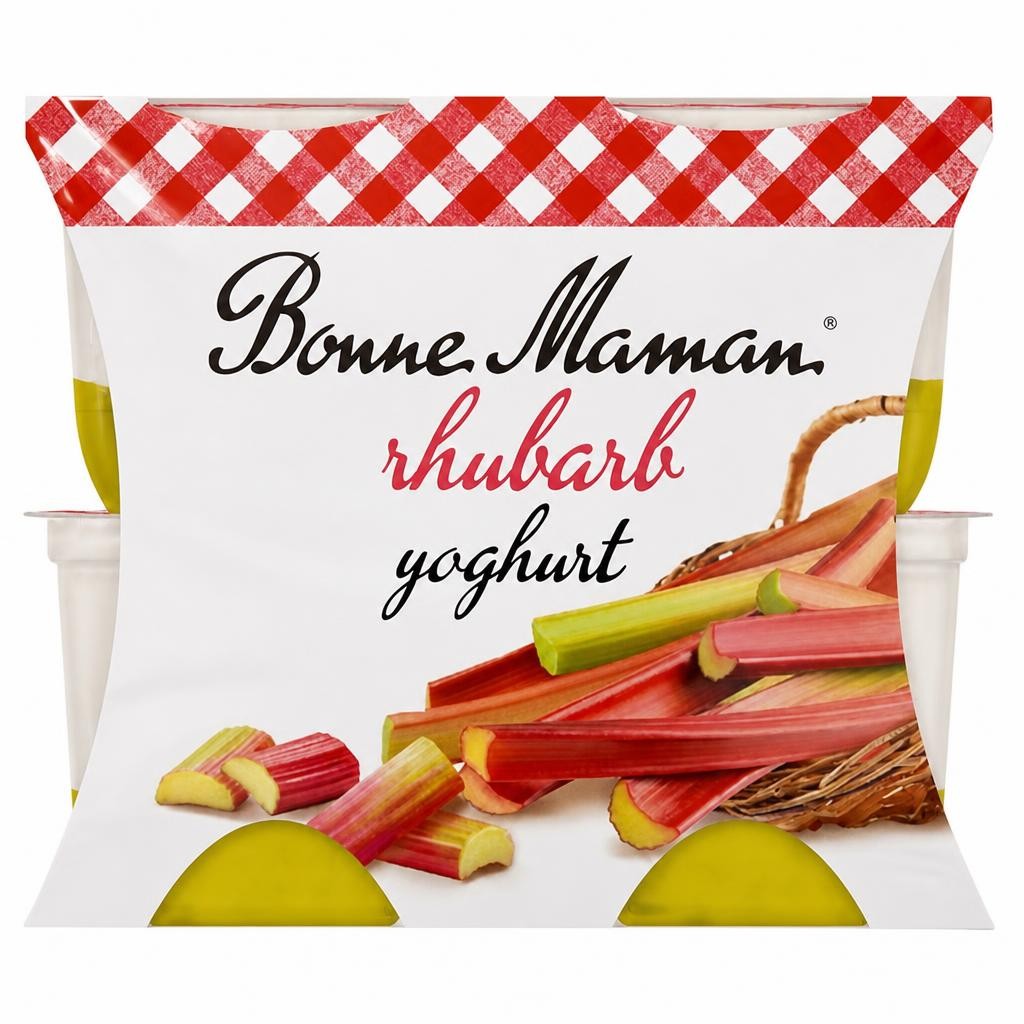 Bonne Maman Yoghurt with a Rhubarb Layer 4x115g