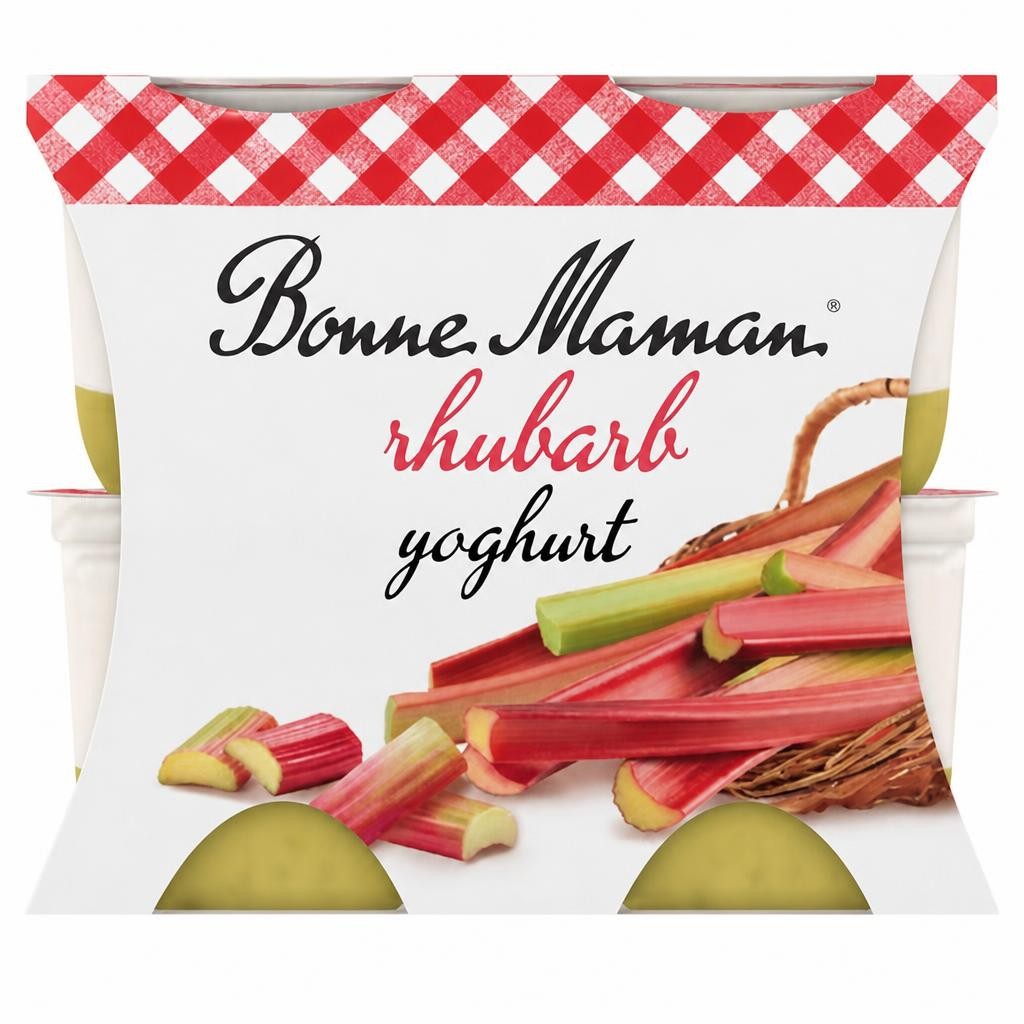 Bonne Maman Yoghurt with a Rhubarb Layer 4x115g