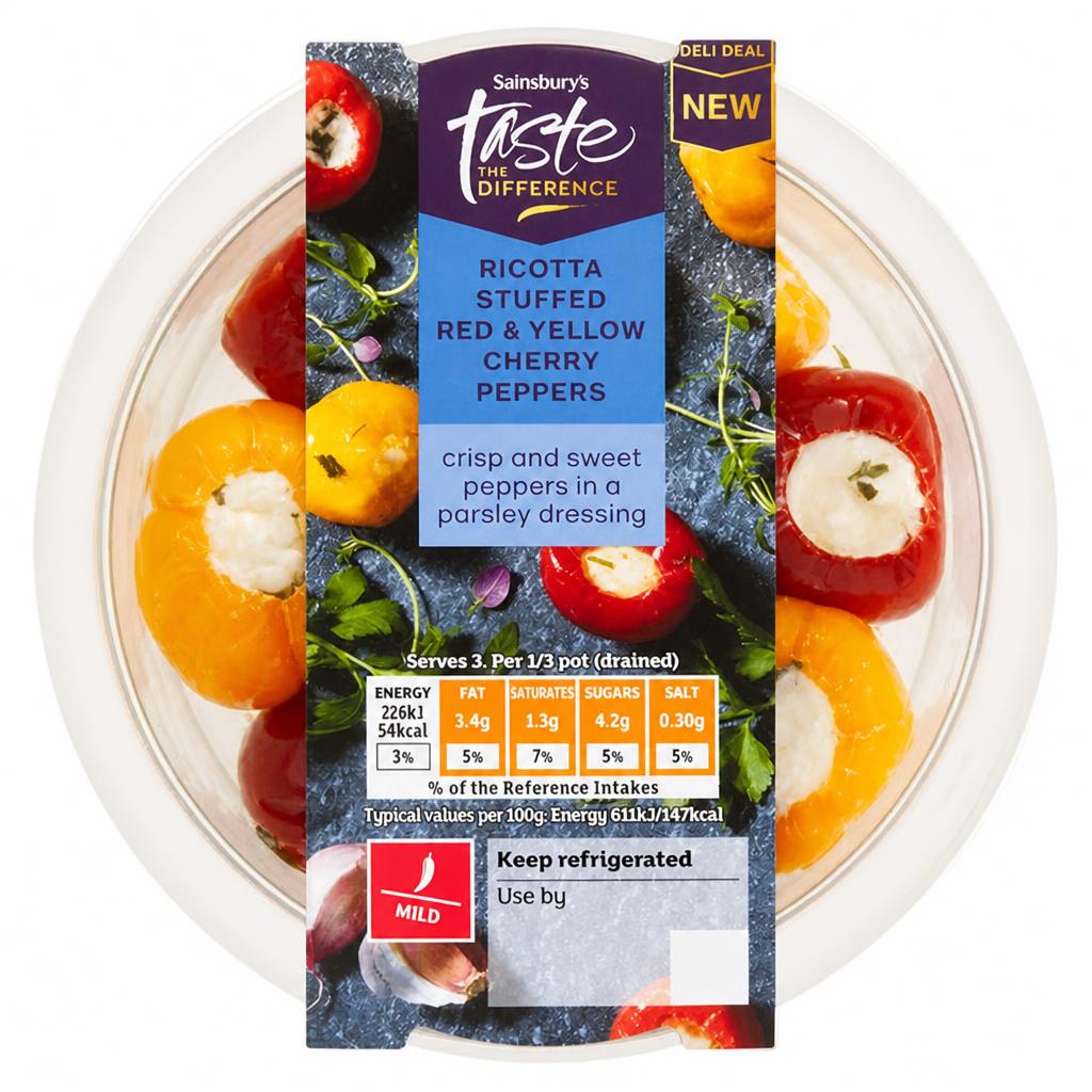 Sainsbury's Ricotta Stuffed Peppers, Taste the Difference 125g