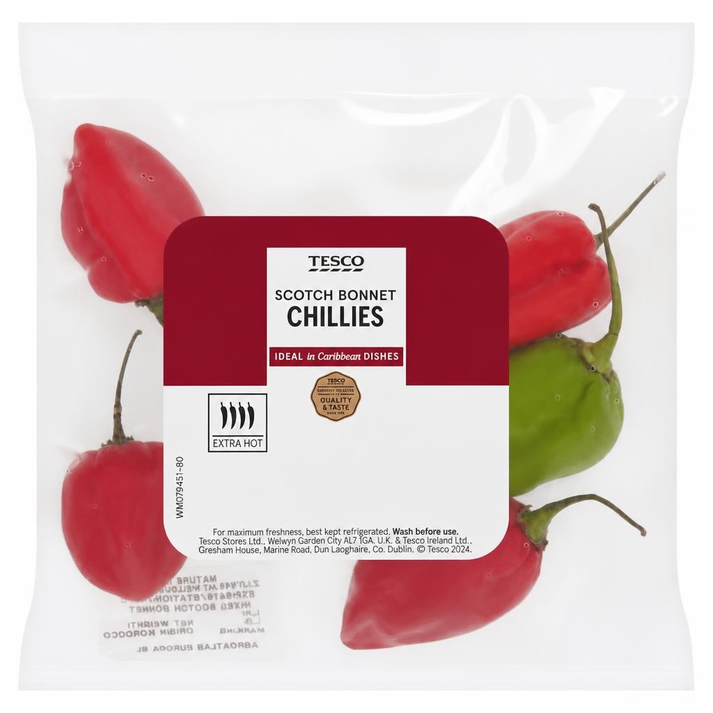Tesco Scotch Bonnet Chillies 50G
