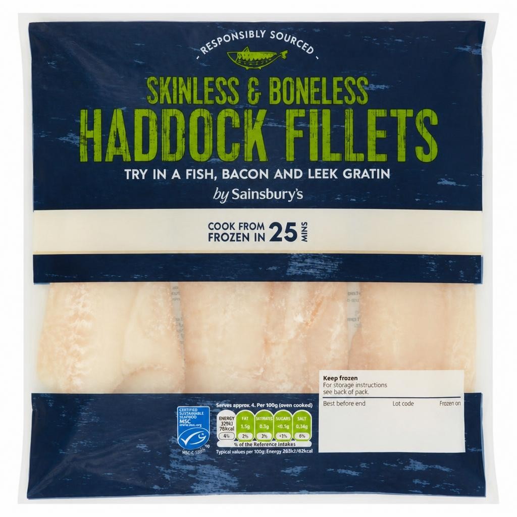 Sainsbury's Haddock Fillet Portion 360g