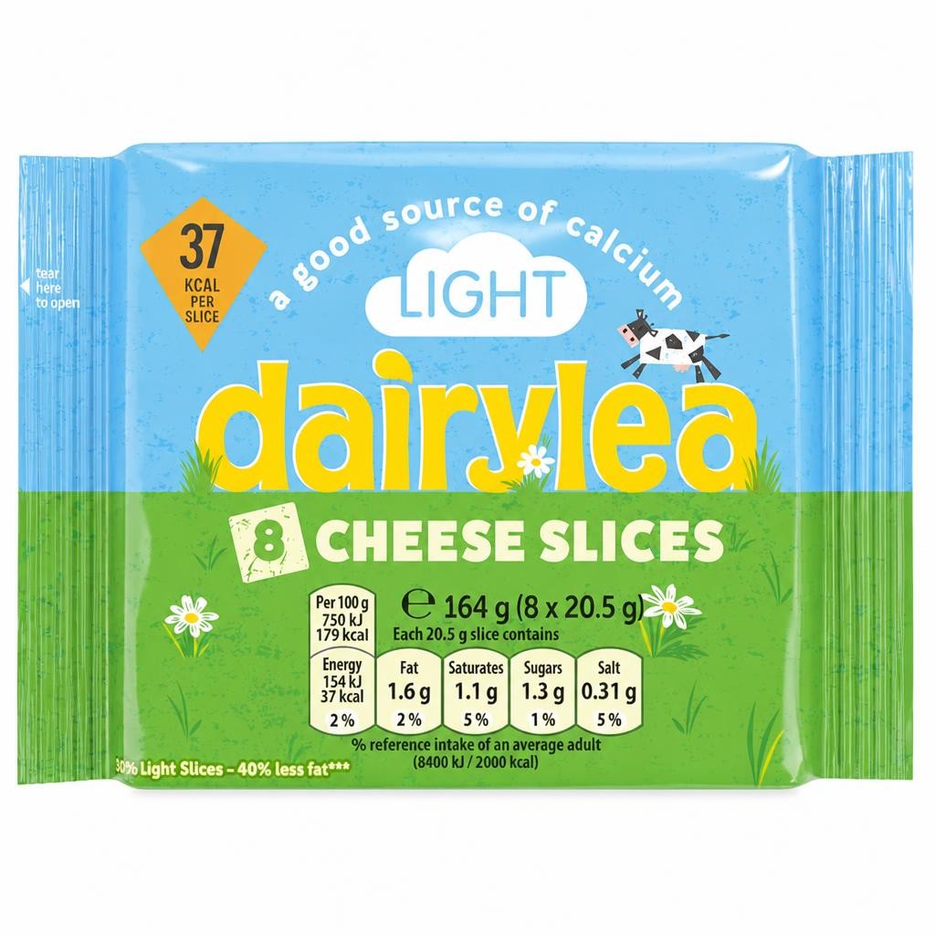 Dairylea Light Cheese Slices 8 x 18.75g