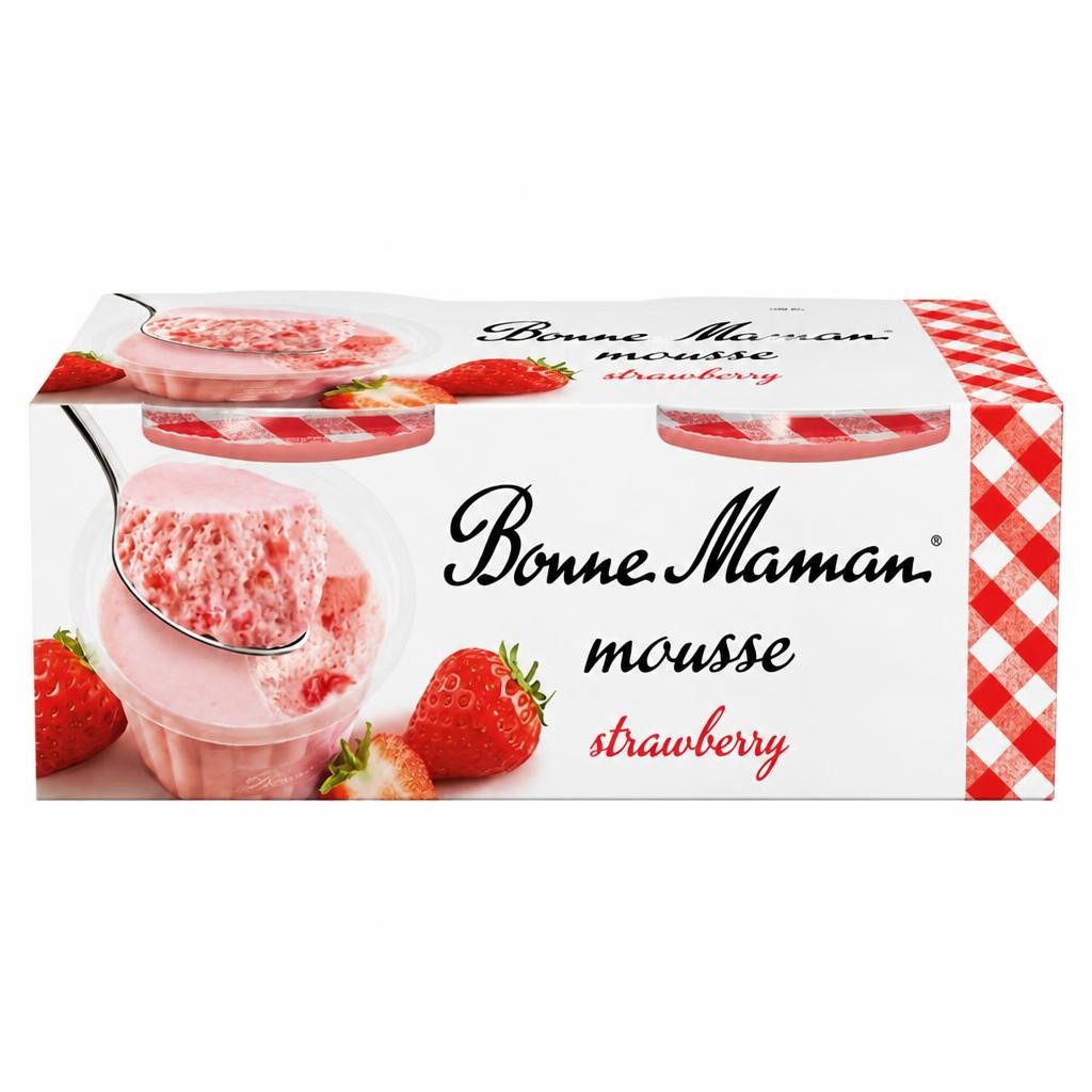 Bonne Maman Strawberry Mousse Dessert 2x70g
