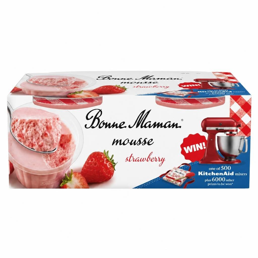 Bonne Maman Strawberry Mousse Dessert 2x70g