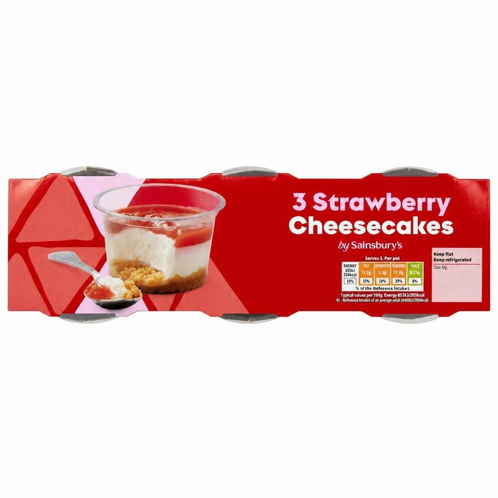 Sainsbury's Strawberry Cheesecake 3x100g