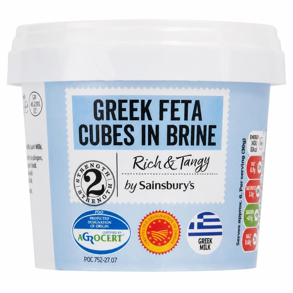 Sainsbury's Greek Feta Cubes In Brine 390g