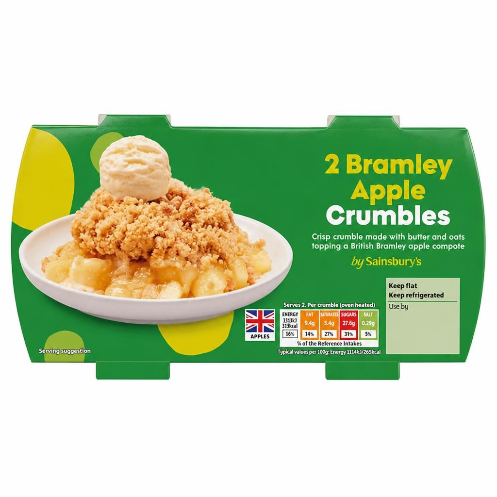 Sainsbury's Bramley Apple Crumble 2x120g