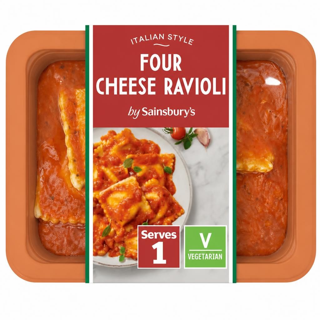 Sainsbury's Four Cheese Filled Ravioli Ready Meal For 1 400g