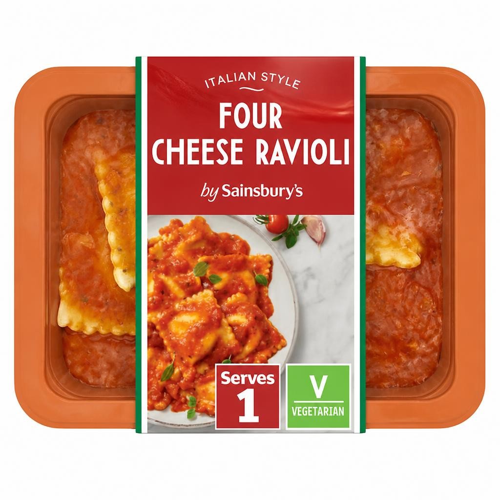 Sainsbury's Four Cheese Filled Ravioli Ready Meal For 1 400g