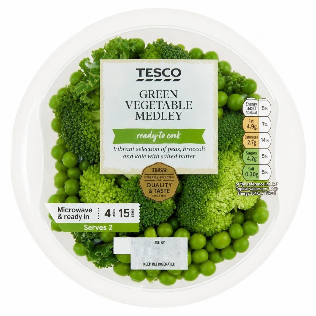 Tesco Green Vegetable Medley 250G
