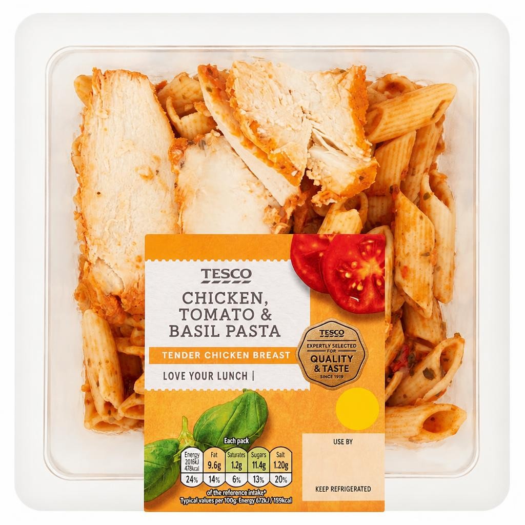 Tesco Chicken, Tomato & Basil Pasta 300g