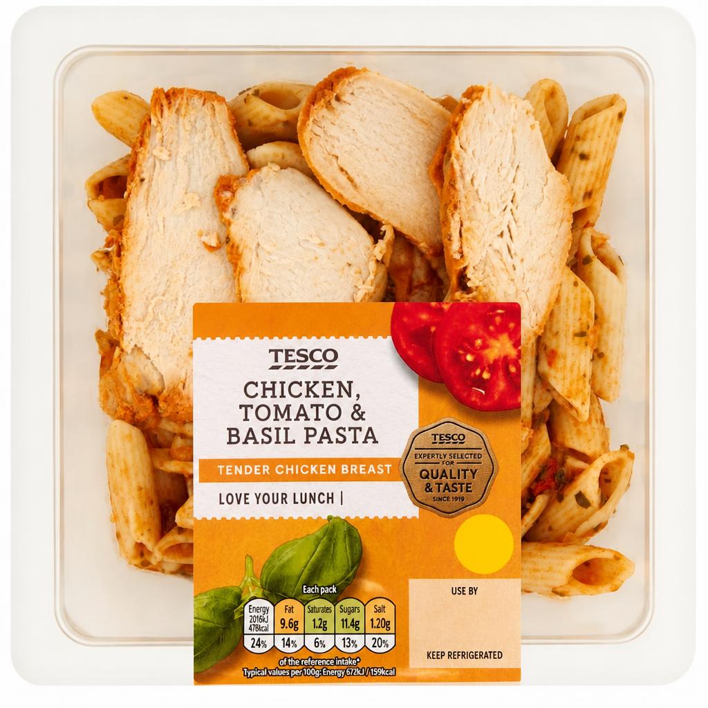 Tesco Chicken, Tomato & Basil Pasta 300g